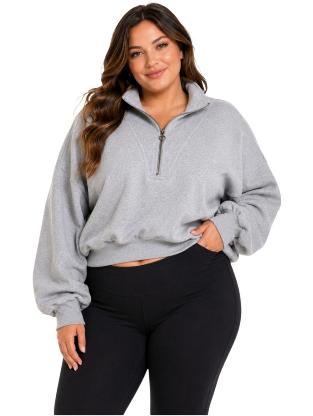 Victoria’s Secret On Point Gray Half Zip Pullover Sweatshirt XXL Cozy Lounge